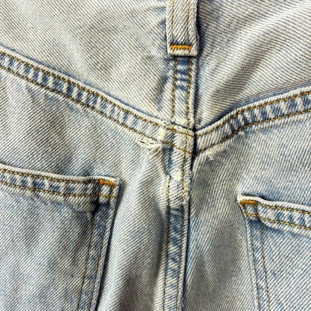 Agolde Minka Jeans Wide Leg High Rise Cargo Pockets Light Wash Denim 27 - Picture 10 of 11